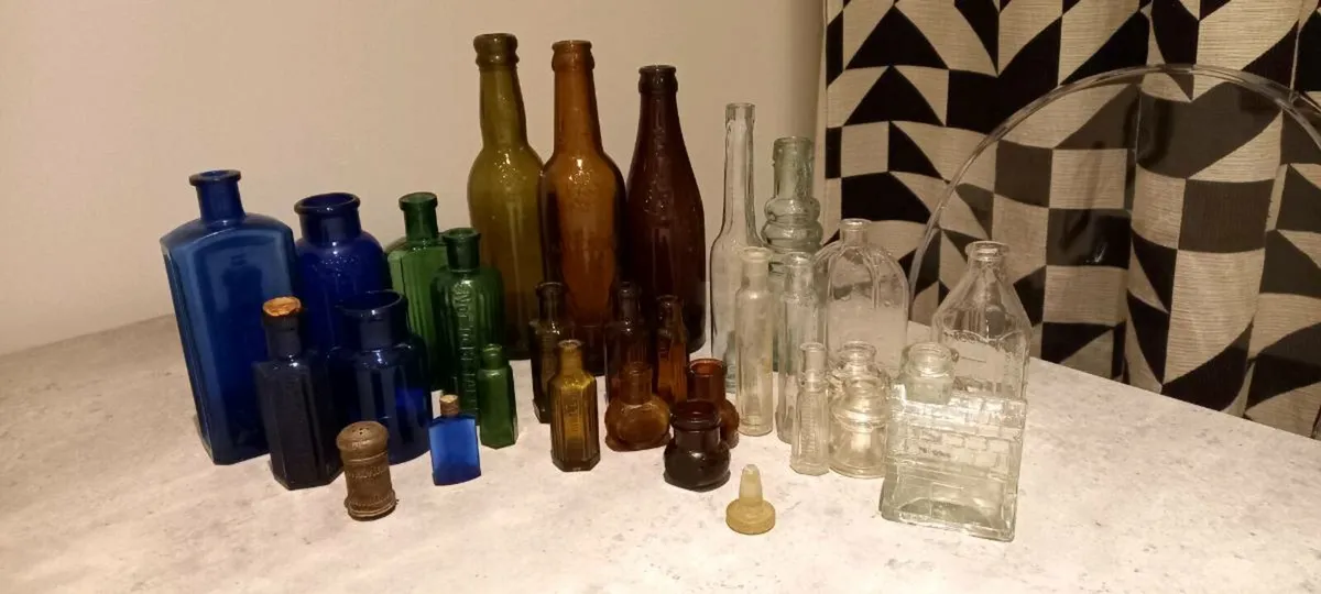 Antique Glass Bottle Collection - Image 4