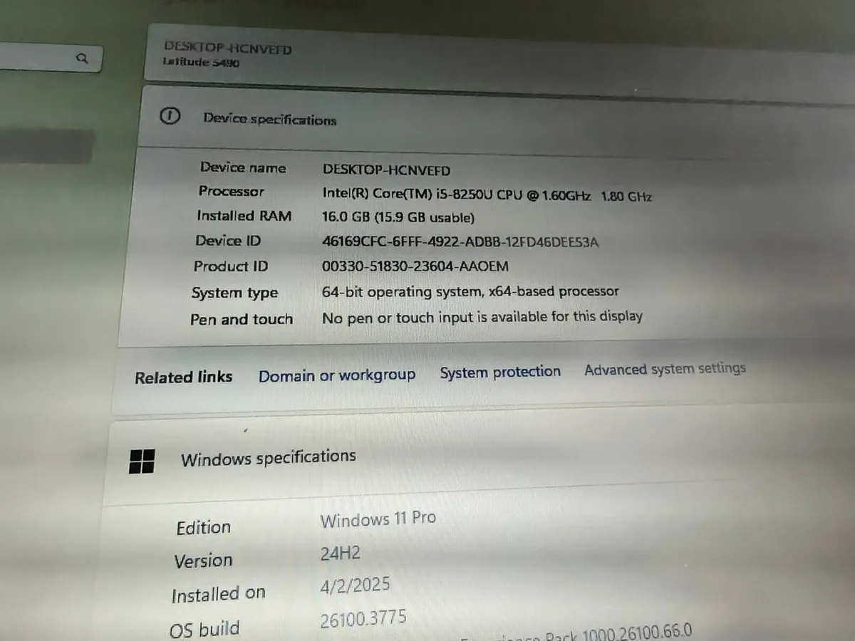 Dell Latitude E5490  | i5 | 16GB | 256GB | 14" | - Image 4