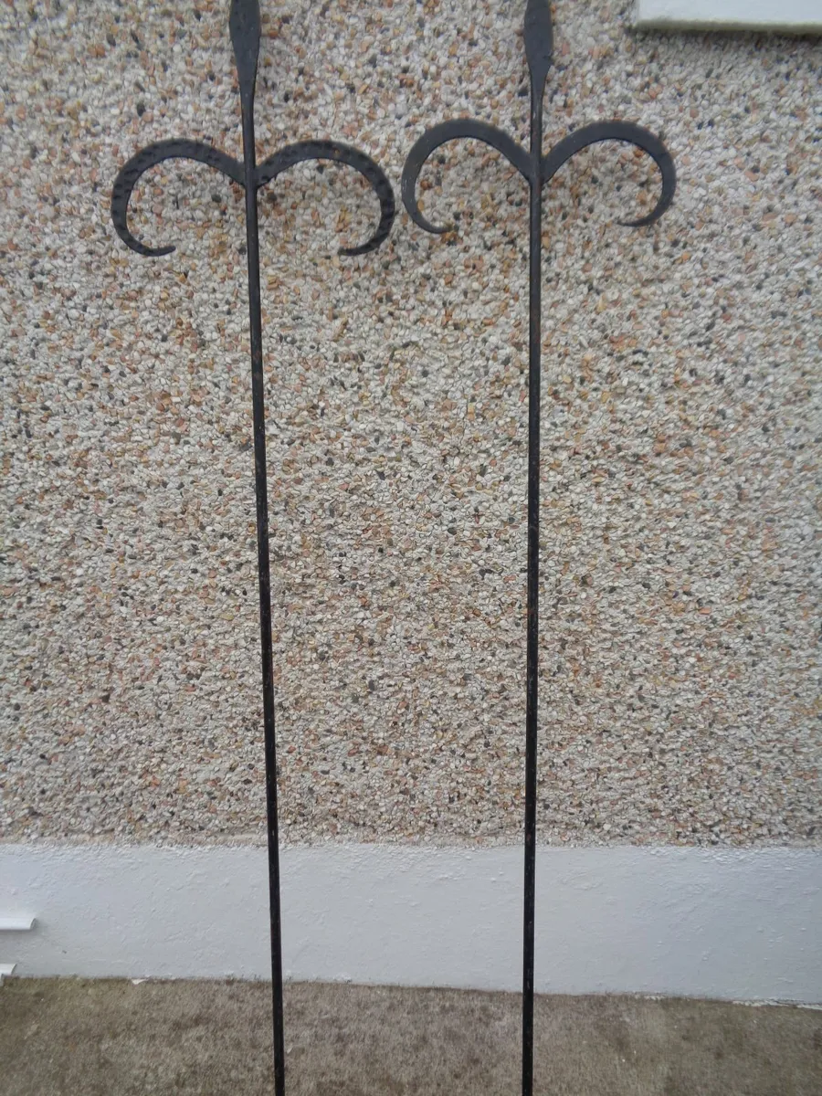 Vintage Wrought Iron Spears x 2 for Sale - Image 1