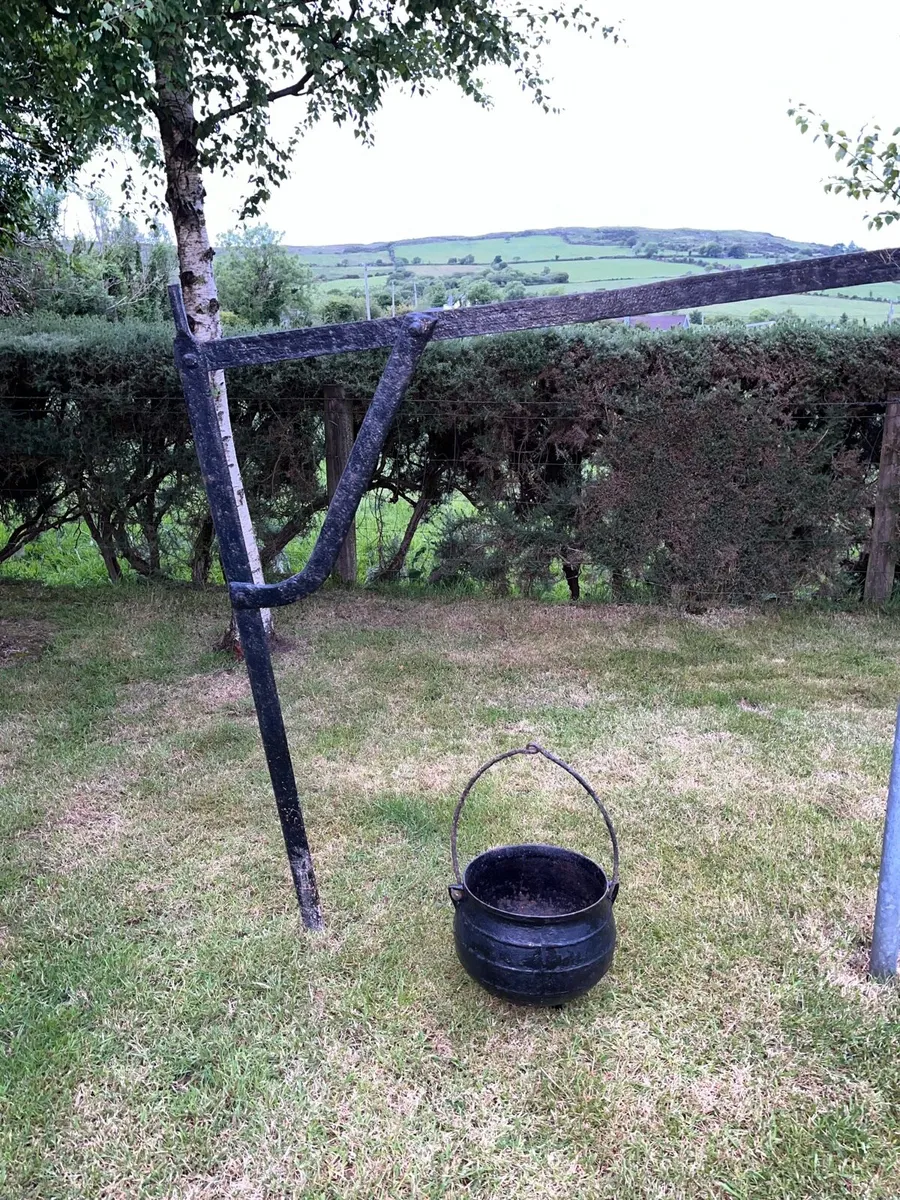 Fire crane and pot with - Image 1