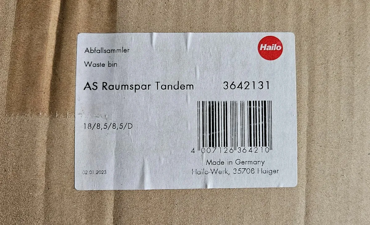 Hailo Waste Bin AS Raumspar Tandem 18/8,5/8,5/D - Image 4