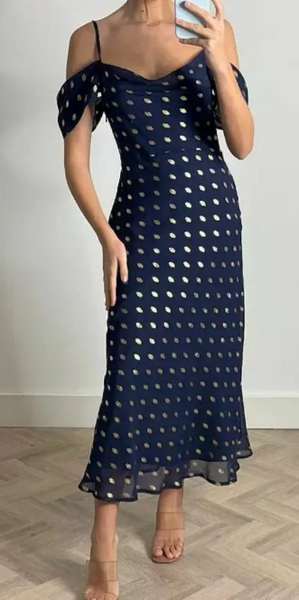 Style cheat navy and gold dress - Image 2