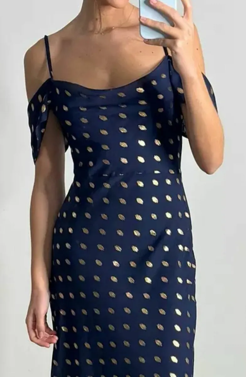 Style cheat navy and gold dress - Image 3
