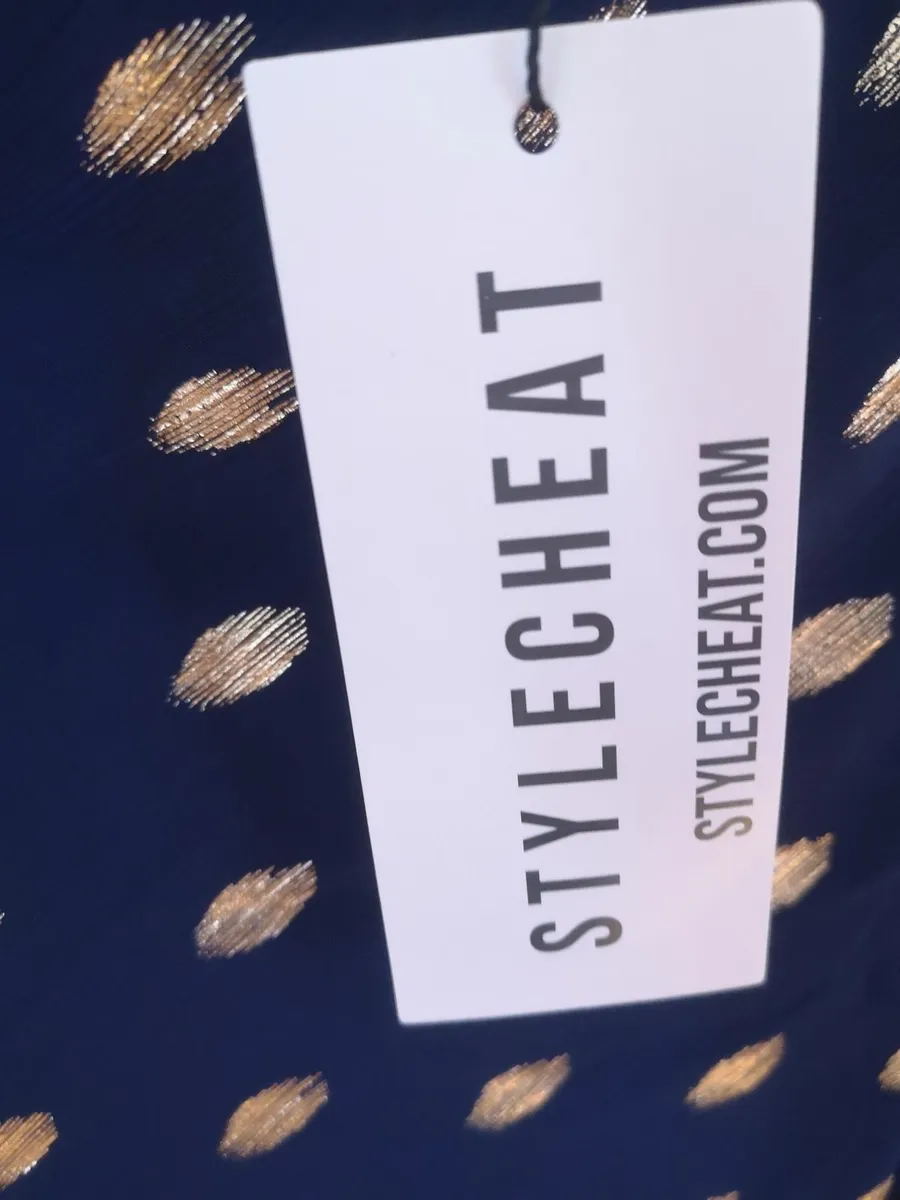 Style cheat navy and gold dress - Image 4