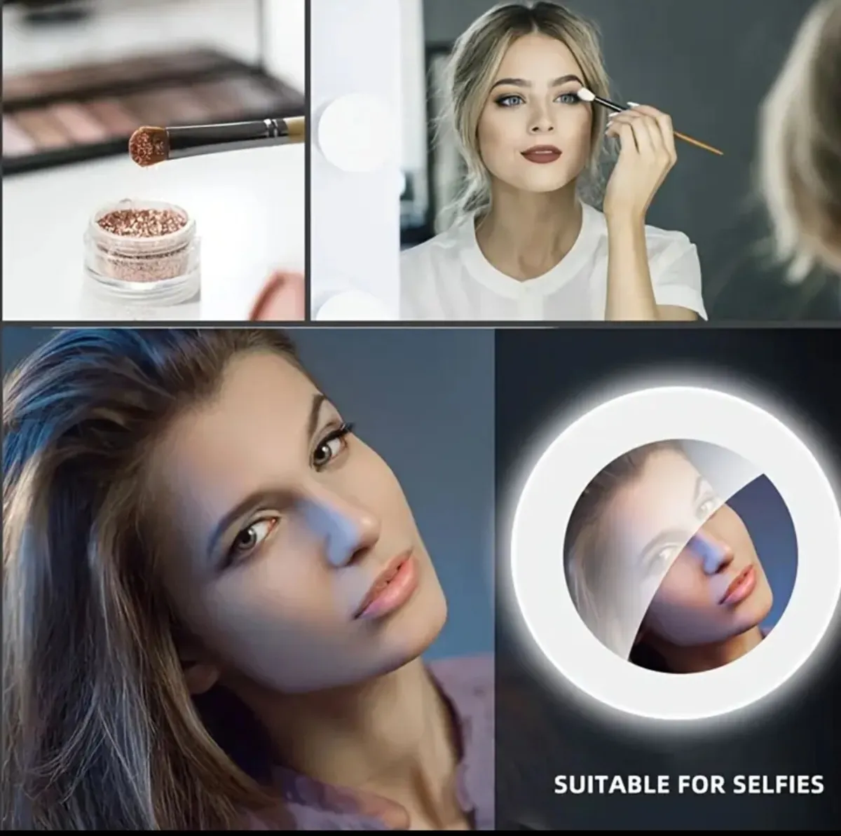 Portable Pink Selfie Ring Light – USB Rechargeable - Image 1