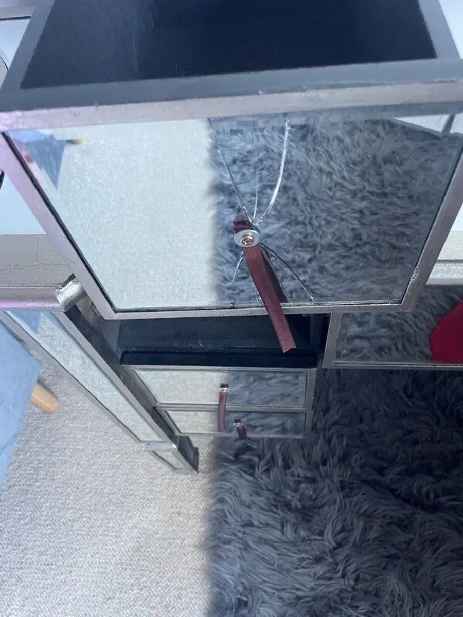 Dressing table - vintage style mirrored - Image 2