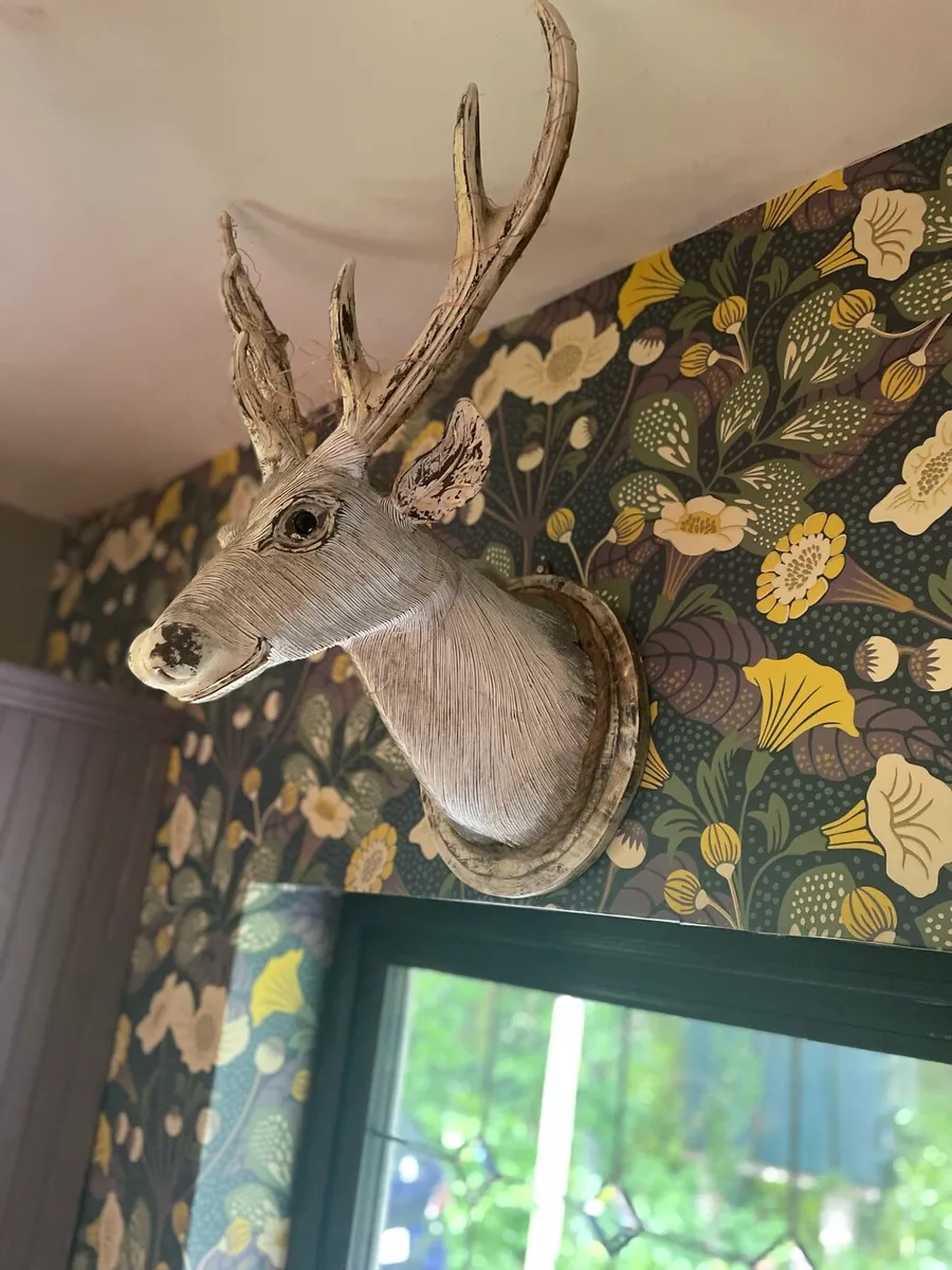 Large Wooden Stags Head - Image 3