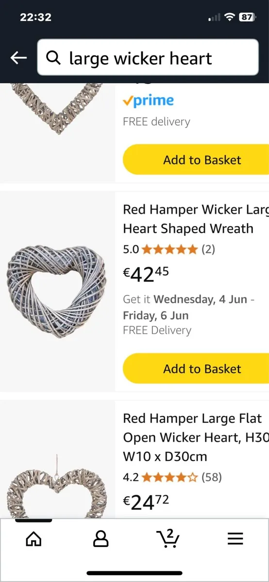 Large Wicker Heart - Image 3
