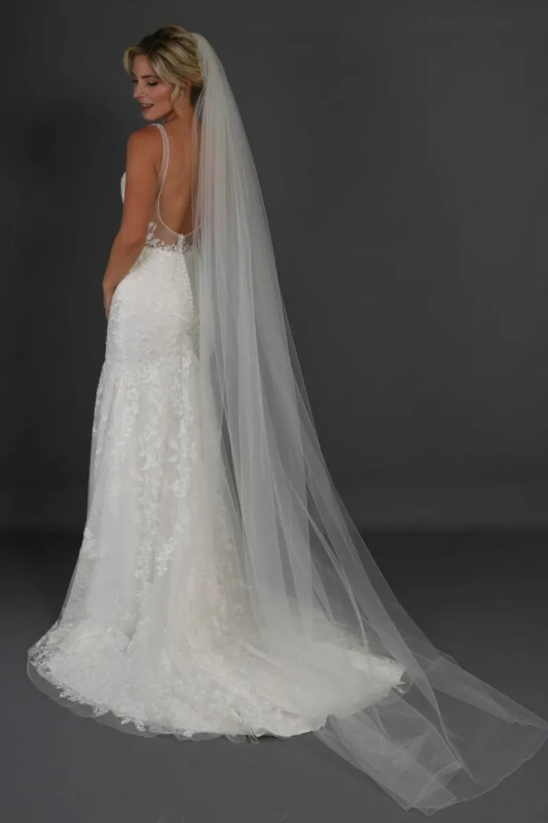 Wedding overskirt & Richards veil - Image 1