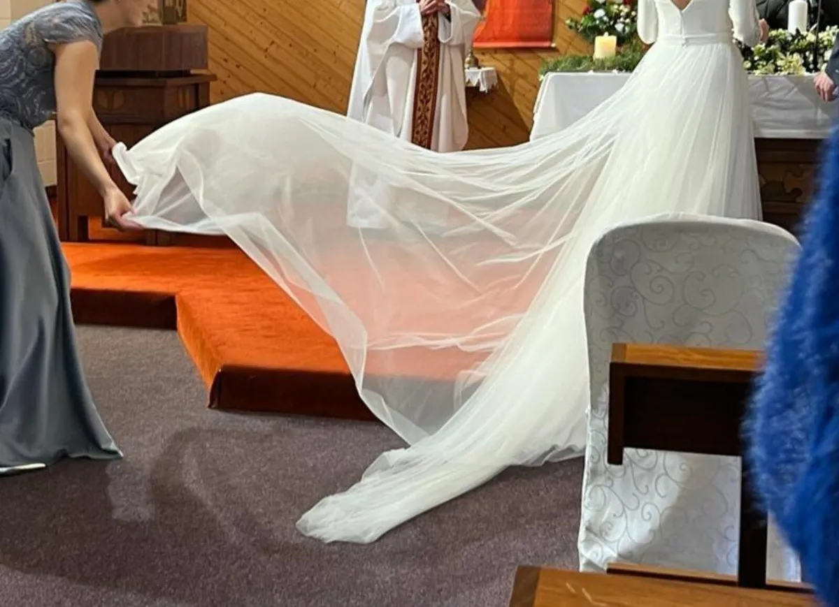 Wedding overskirt & Richards veil - Image 2