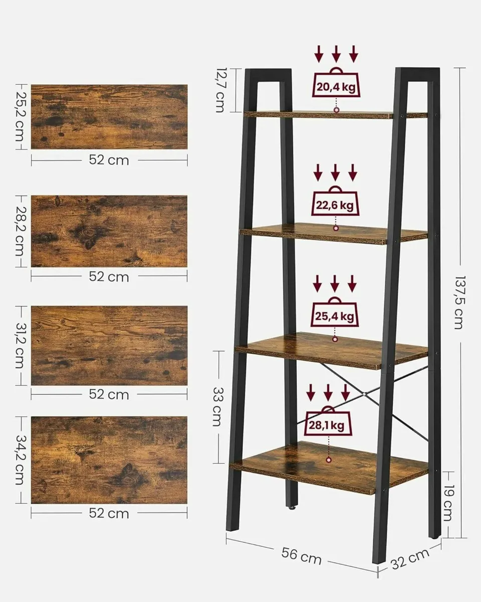 Brand New 4 Tier Stylish Bookcase Display Unit - Image 2