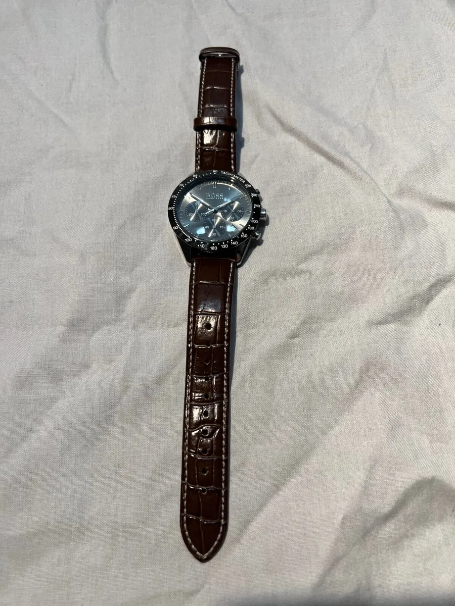 Hugo Boss Mens Talent Brown Leather Strap - Image 4