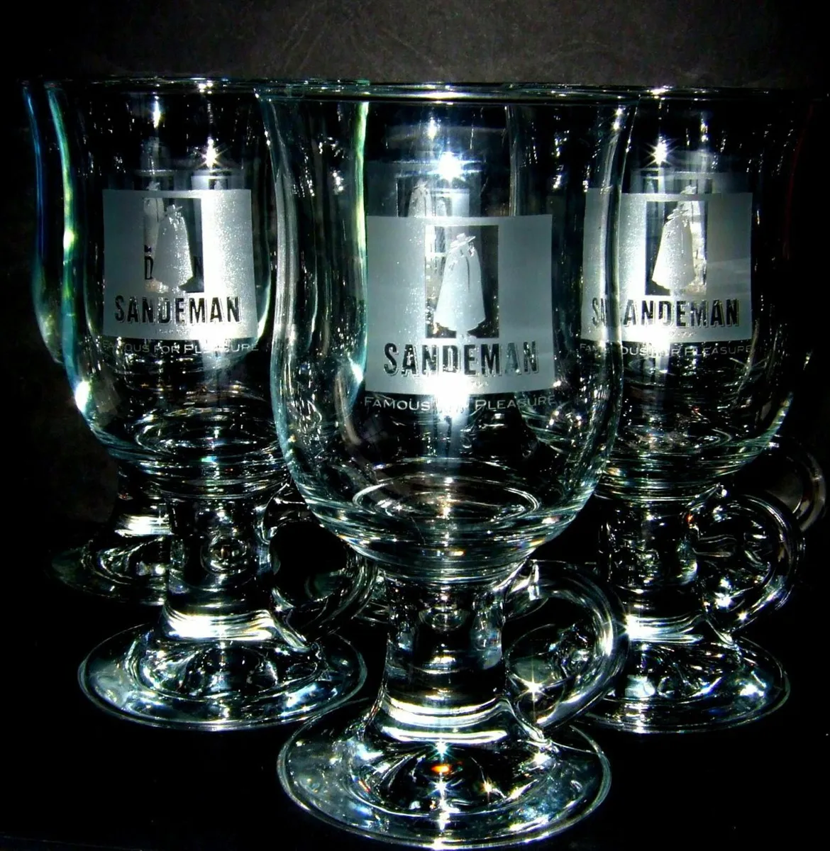 6 Sandeman Vintage Port/Coffee Glasses - Image 1