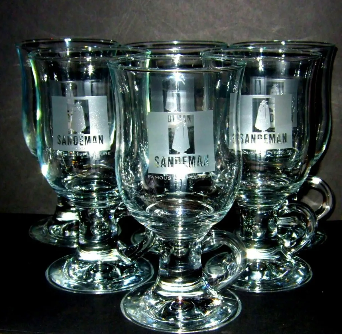 6 Sandeman Vintage Port/Coffee Glasses - Image 2
