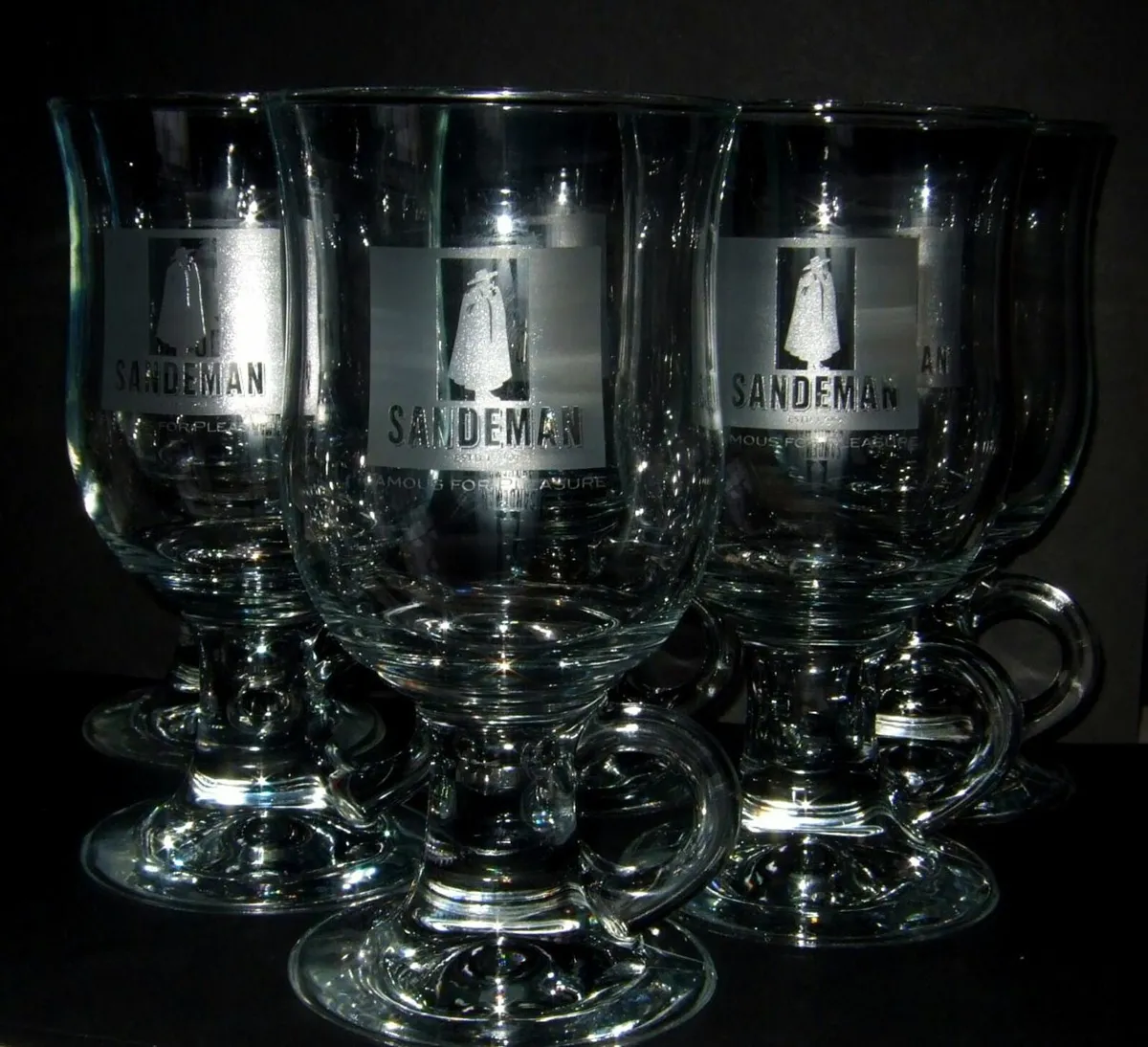 6 Sandeman Vintage Port/Coffee Glasses - Image 3