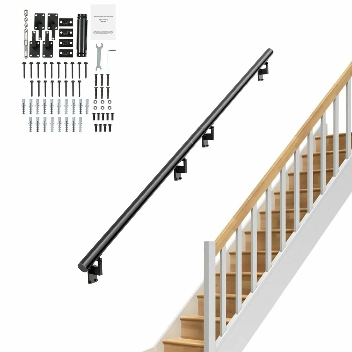 7 ft, Wall Mount Handrails Stairs Railing - Image 1