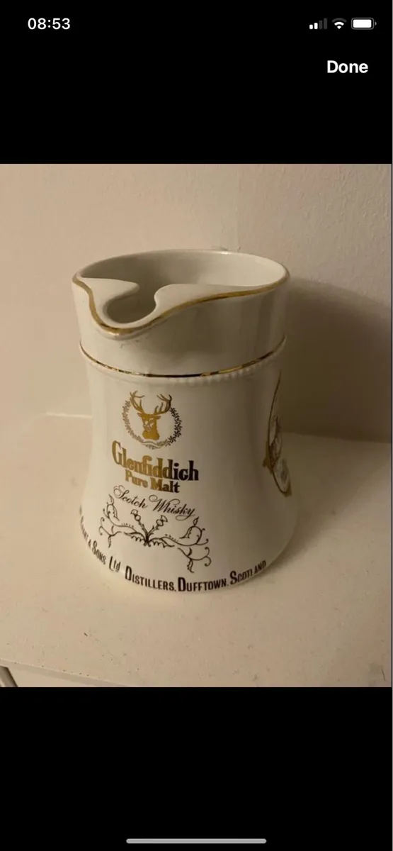 Rare Glenfiddich Ceramic Water Jug - Image 1