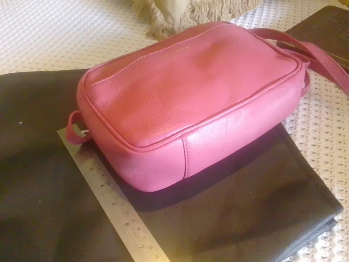 PAUL COSTELLOE PINK SOFT LEATHER CROSSBODY BAG NEW - Image 3