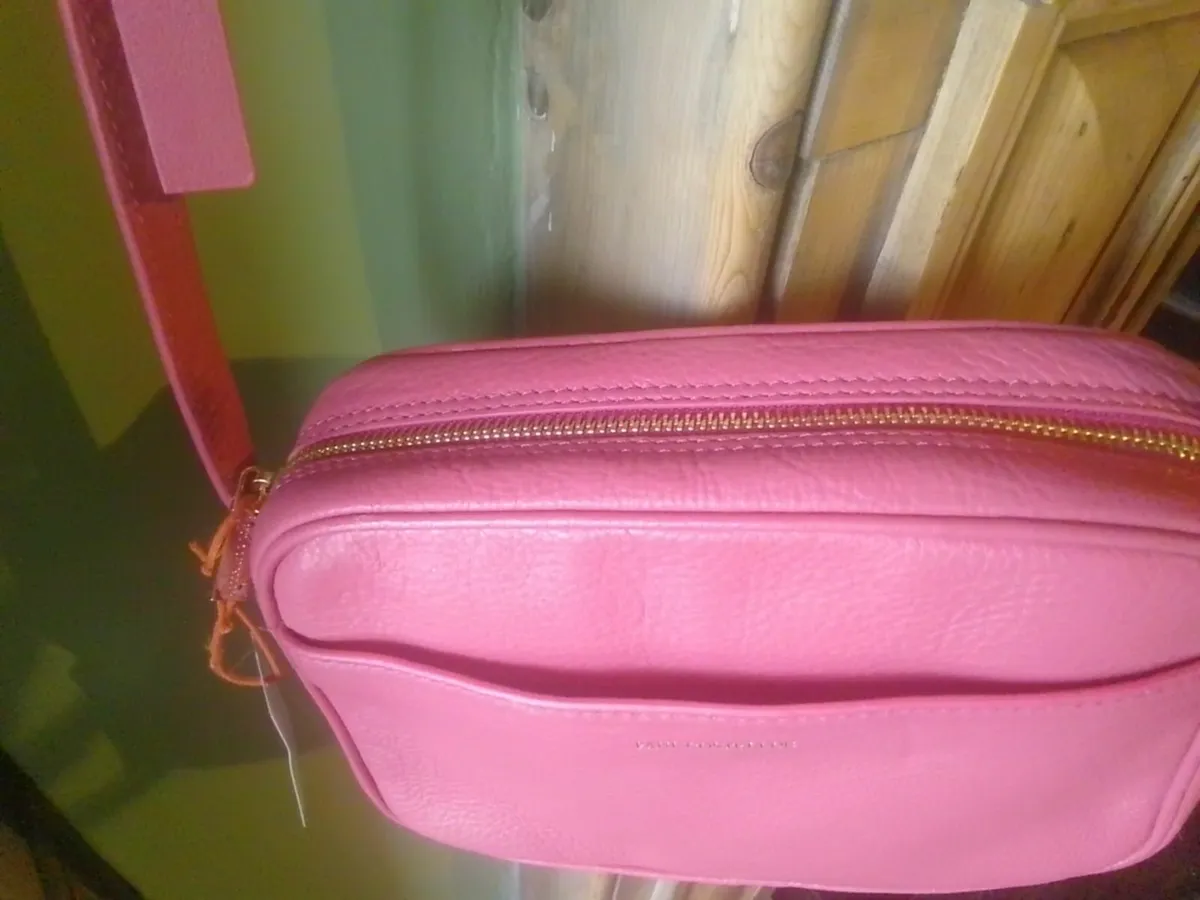 PAUL COSTELLOE PINK SOFT LEATHER CROSSBODY BAG NEW - Image 4