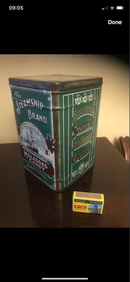 Vintage’The Steamship Brand’ Metal Box - Image 1
