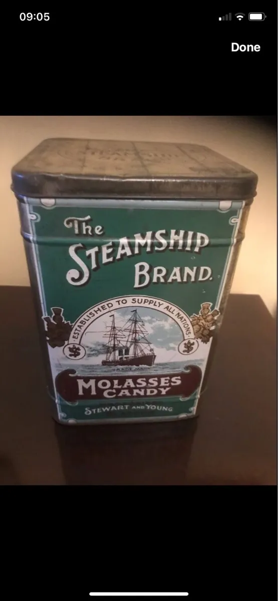 Vintage’The Steamship Brand’ Metal Box - Image 2