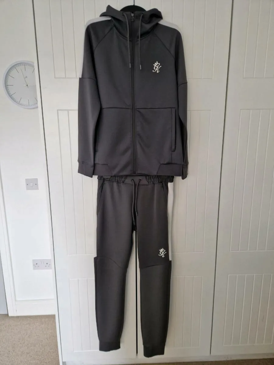 Gym King Core Plus Poly Tracksuit Grey - Image 1