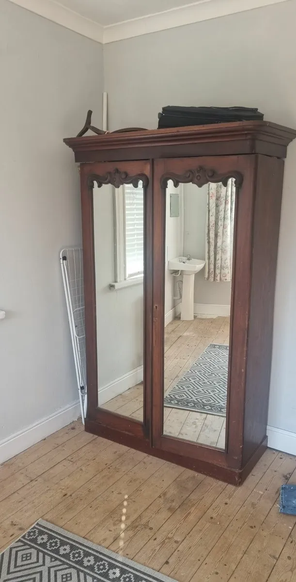 Antique  Double Mirror Wardrobe - Image 1
