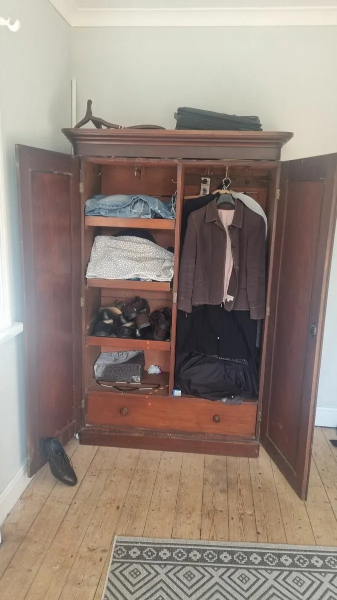 Antique  Double Mirror Wardrobe - Image 3