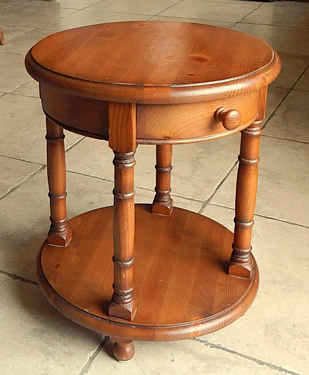 Wooden Single Drawer Table - Image 1