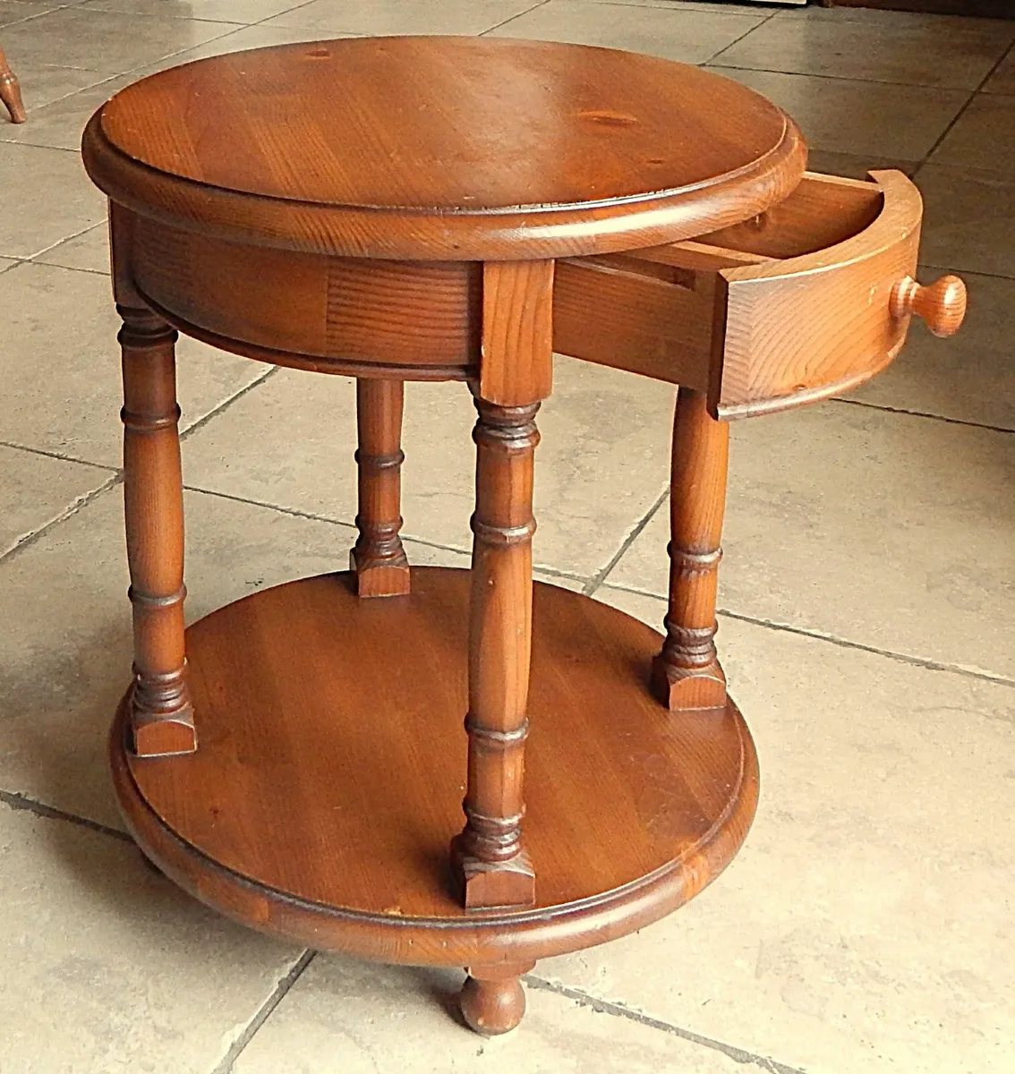 Wooden Single Drawer Table - Image 2