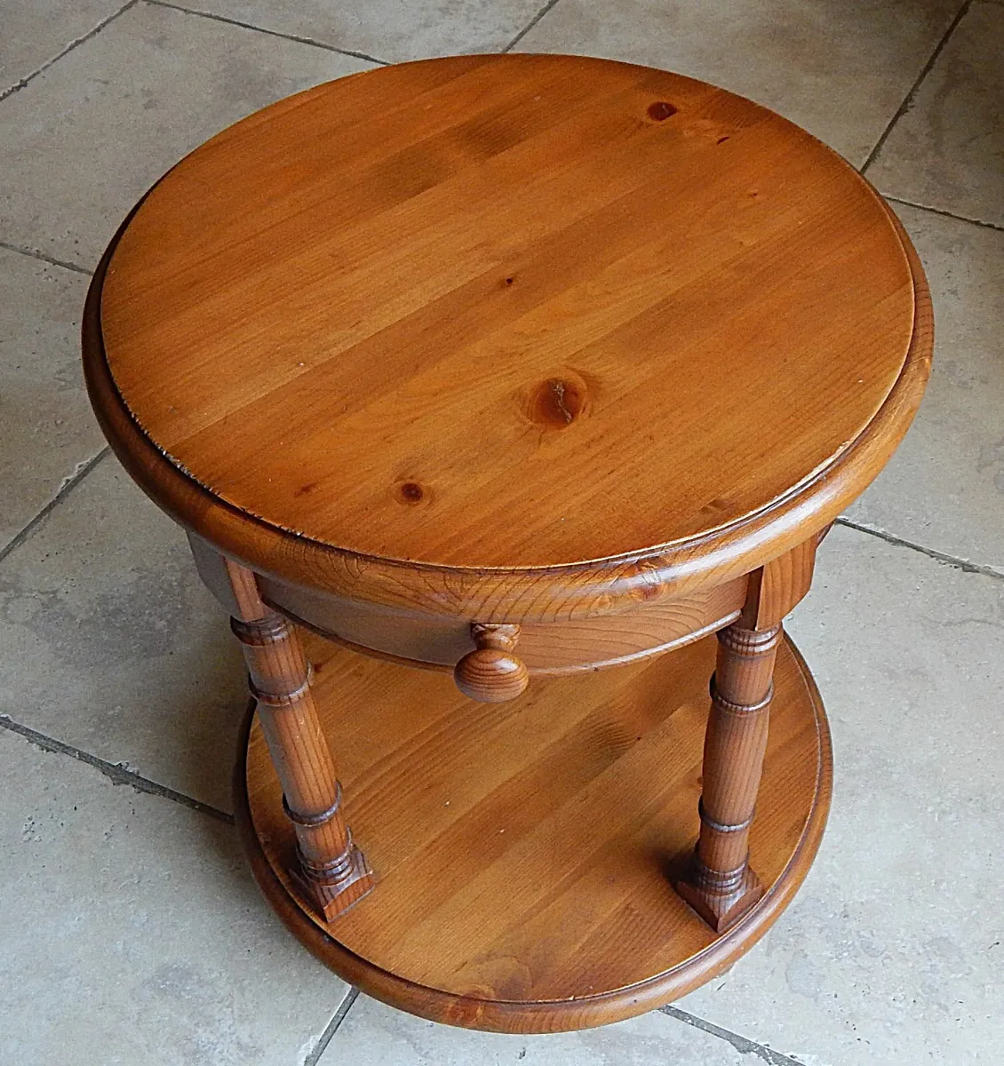Wooden Single Drawer Table - Image 4