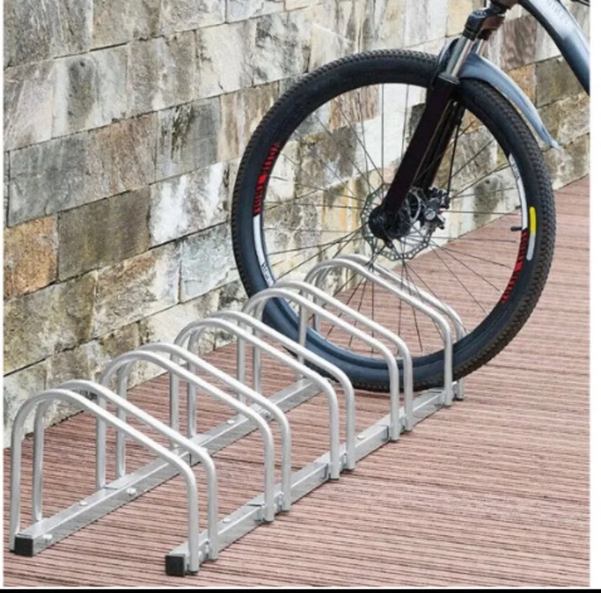 Bicycle Parking Stand Steel Pipe Bike Rack NEW - Image 1