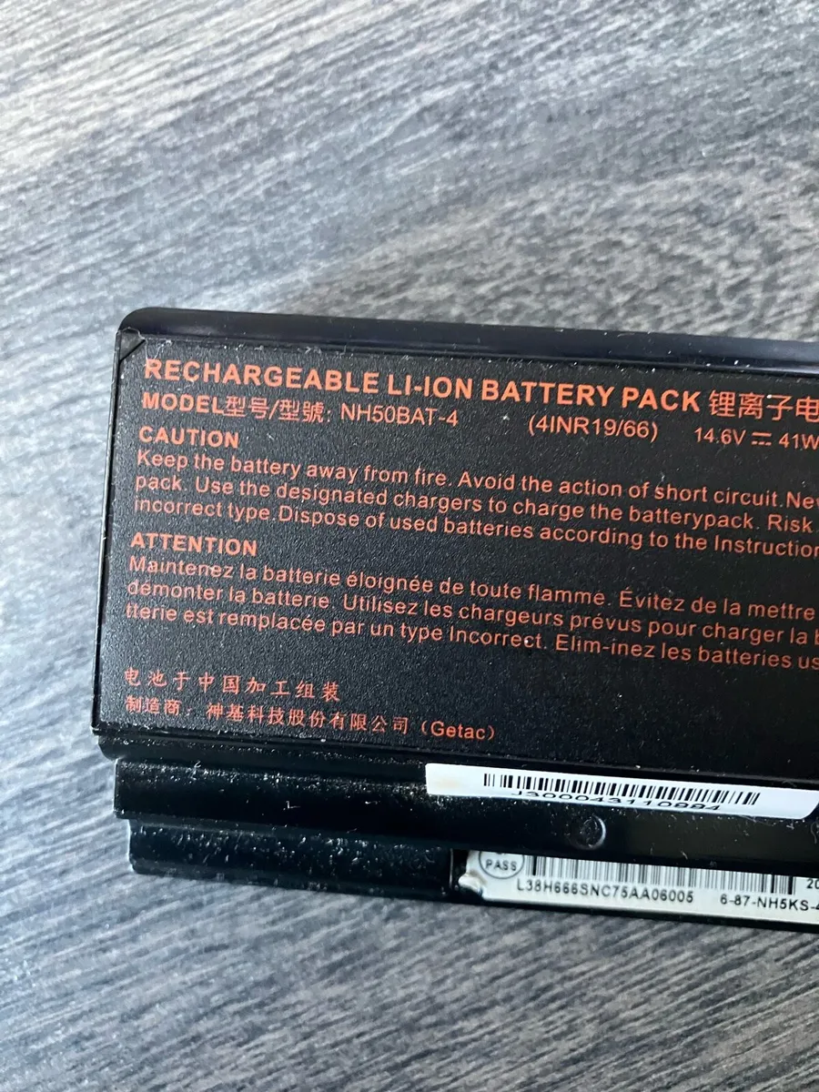 NH50BAT-4 Laptop Battery For Clevo Laptop - Image 2