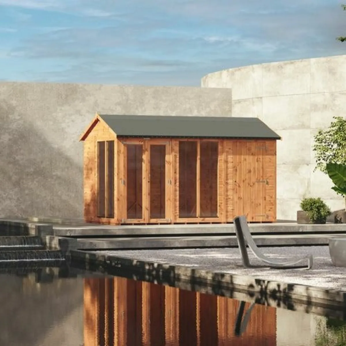 12x6 Deluxe Timber Summerhouse & Combi Store - Image 1