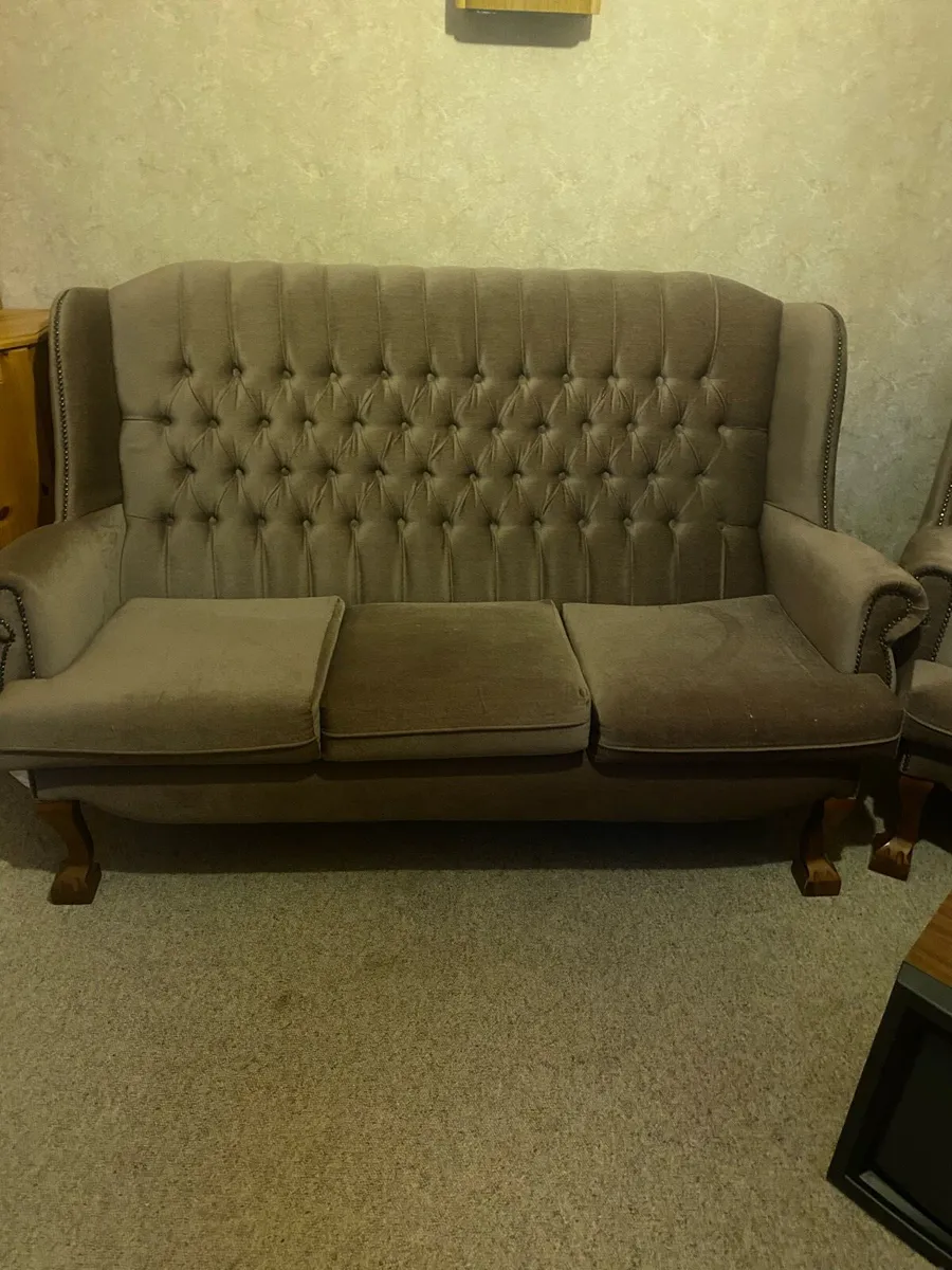 3 piece couch with matching arm chair - Image 2
