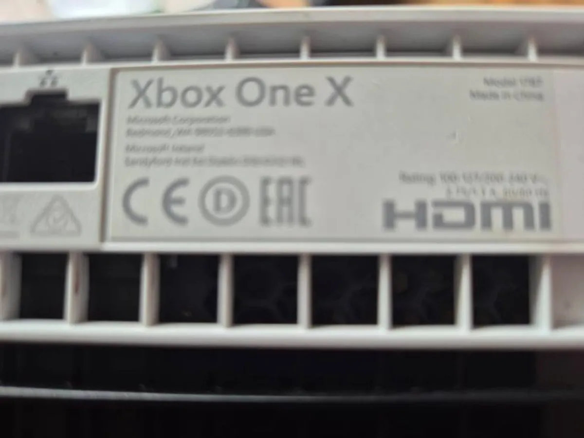 Xbox One X with Controllers and games - Image 2