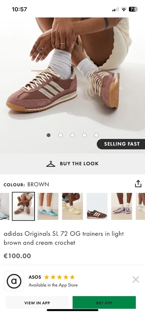 Adidas  Originals SL 72 OG trainers light brown - Image 1
