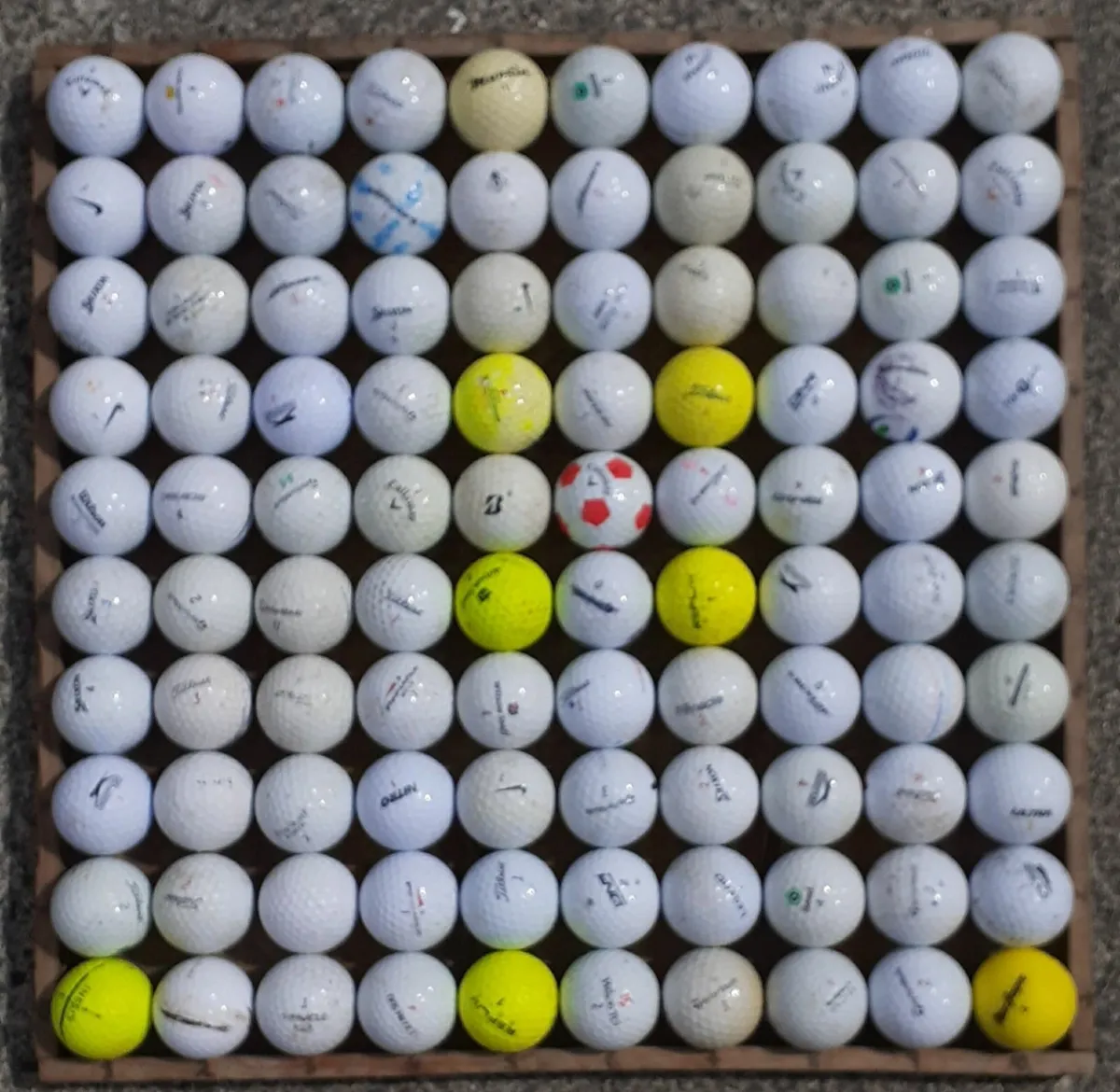 100 Practice golf balls 30euro