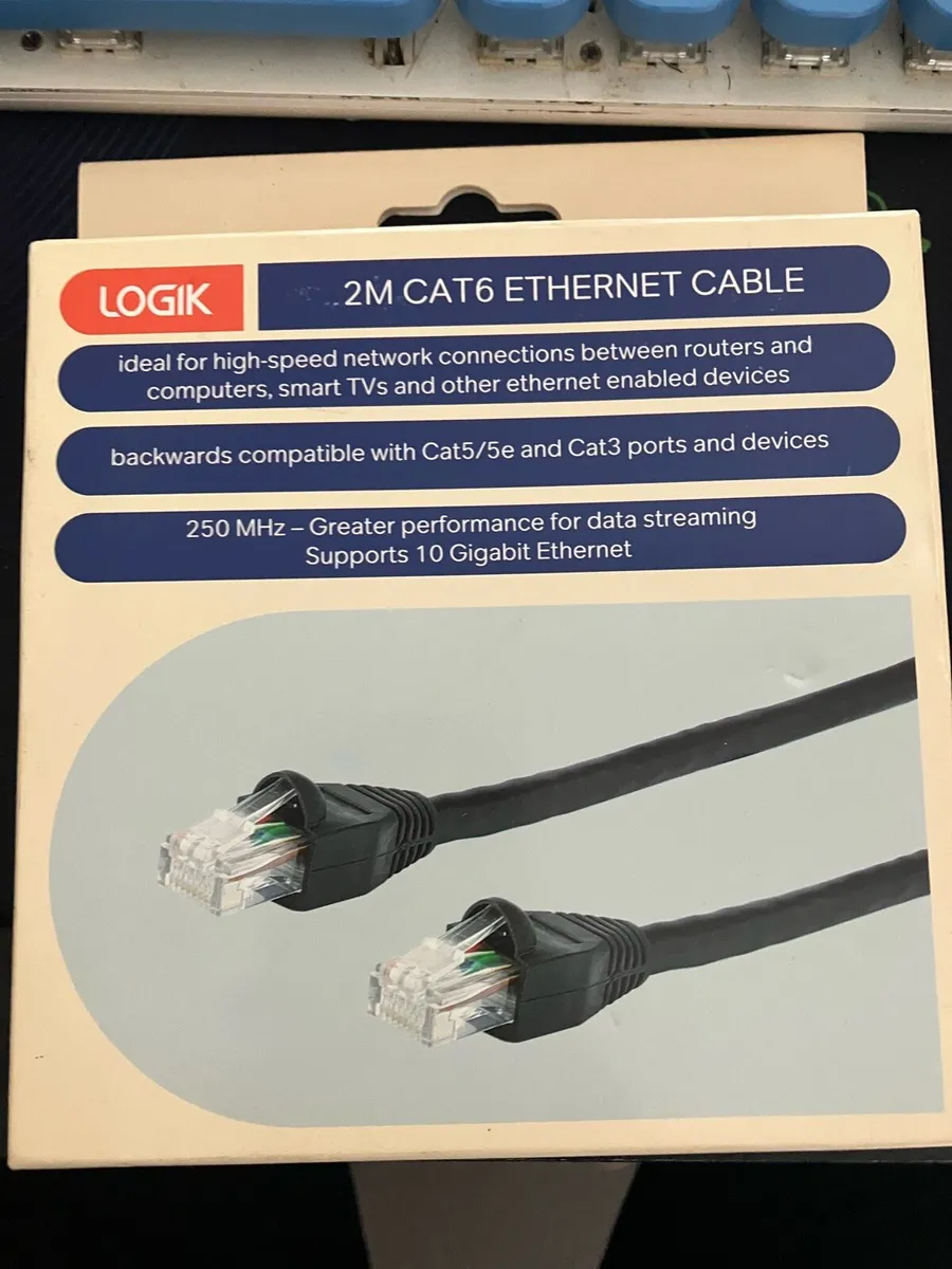 2m Cat.6 Network Cable, Black