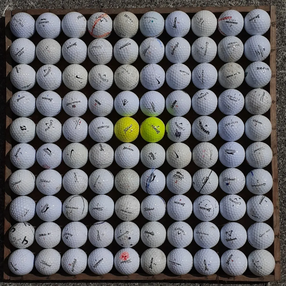 100 Practice golf balls 30euro
