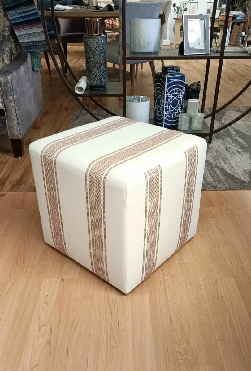 Striped Footstool - Factory Sale