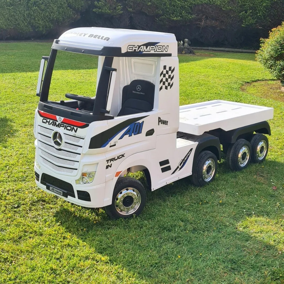 Kids Ride On Mercedes Actros Lorry & Trailer  Demo - Image 1