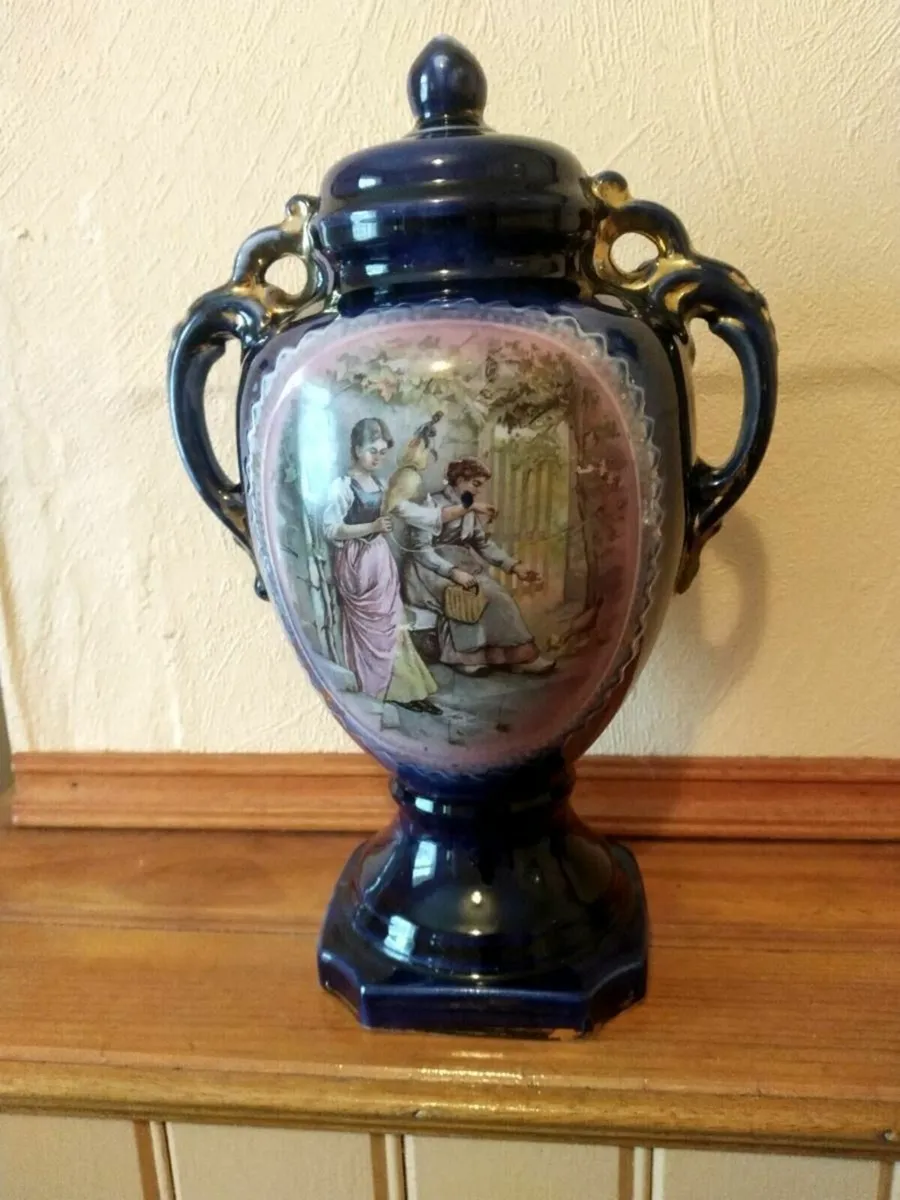 Vintage Cobalt blue Urn - Image 1