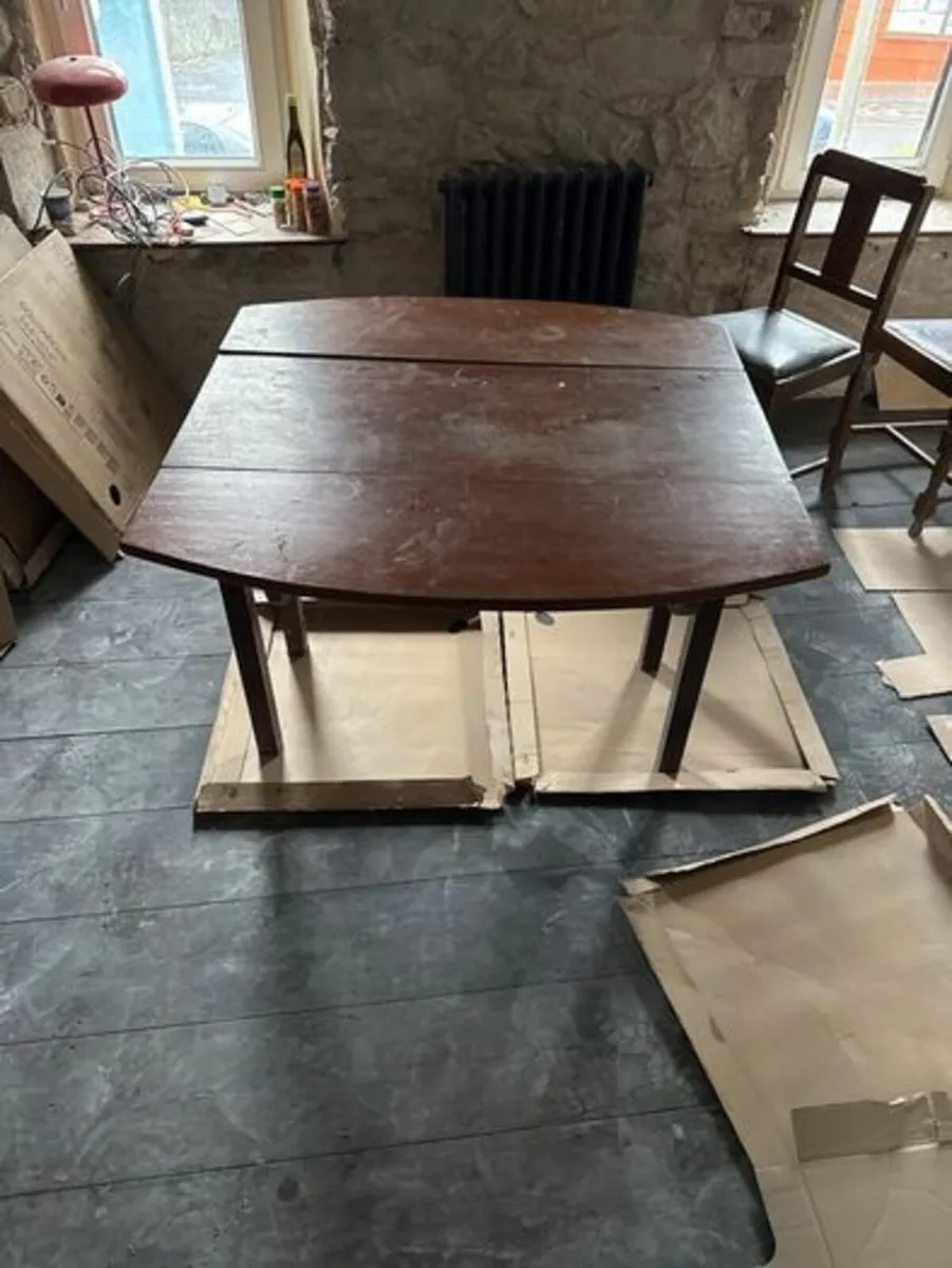 Vintage Wooden Table (Oak Colour) - Image 2