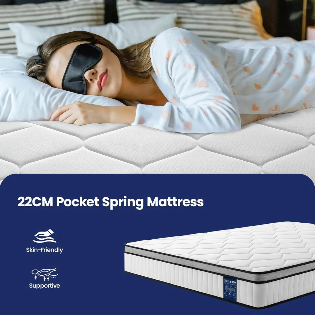King Mattress 150x200cm - 22cm Comfort Sleep - Image 3