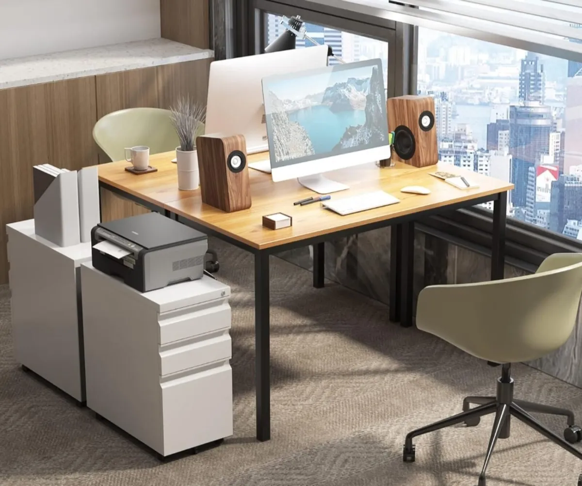 2 computer desk - Teak oak color - Image 2