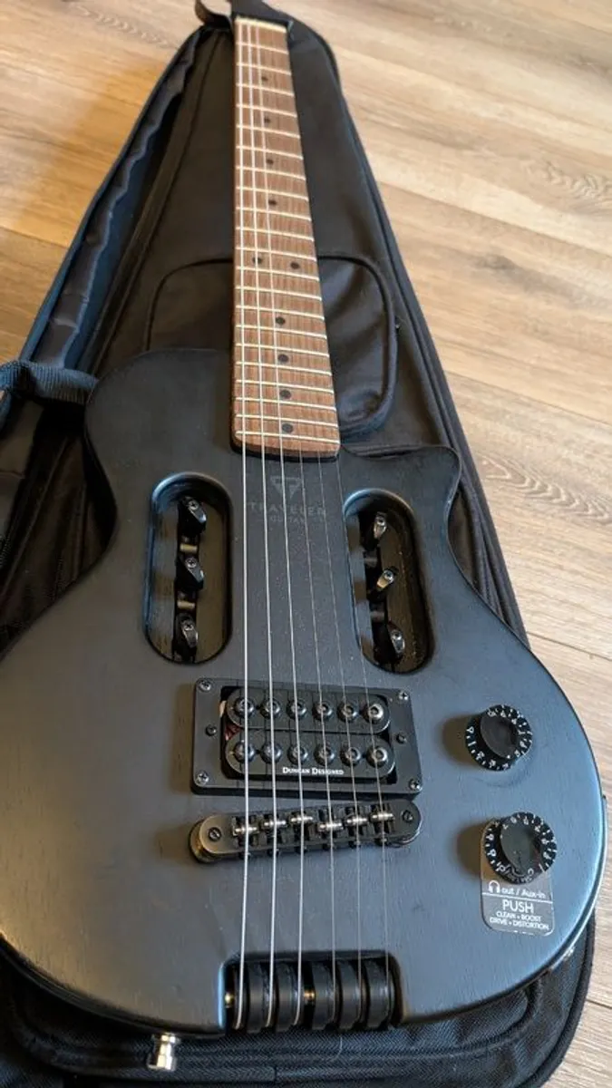 Traveler Guitar EG-1 Blackout Electric Travel Guitar Black Matte - Image 2