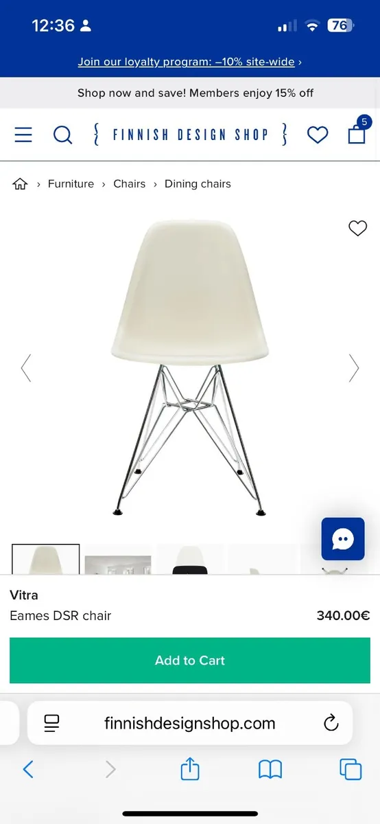 Pair of Vitra Eames DSR Dining chairs - Image 3