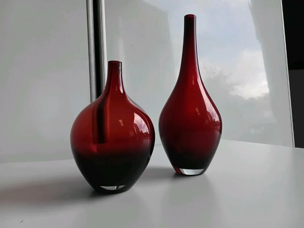Pair of Vintage Ikea Glass Vases - Image 3