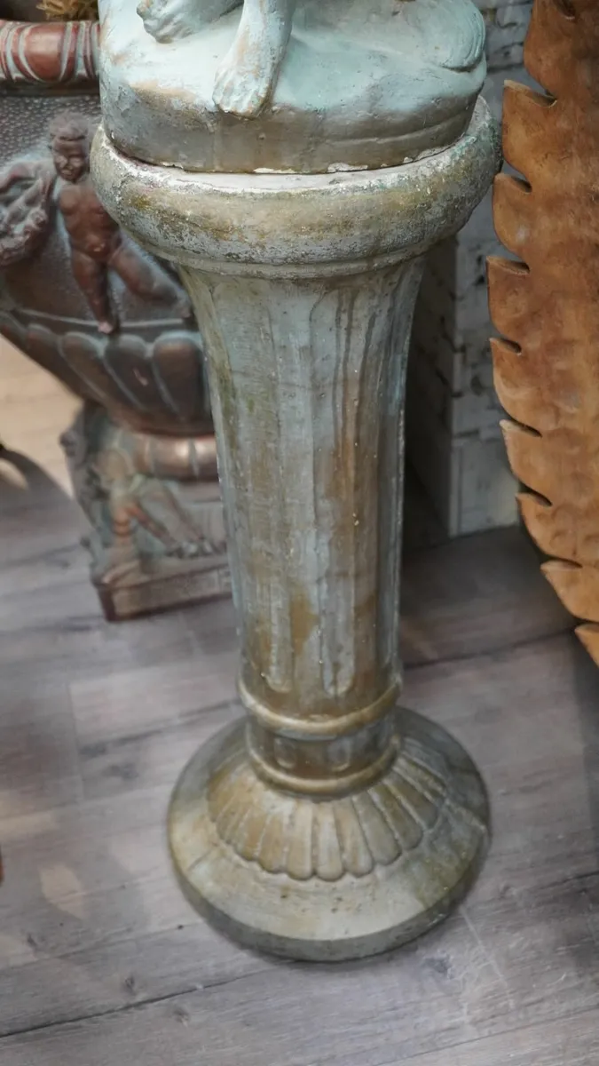 Decorative Classical-Style Female Statue on Pedest - Image 4